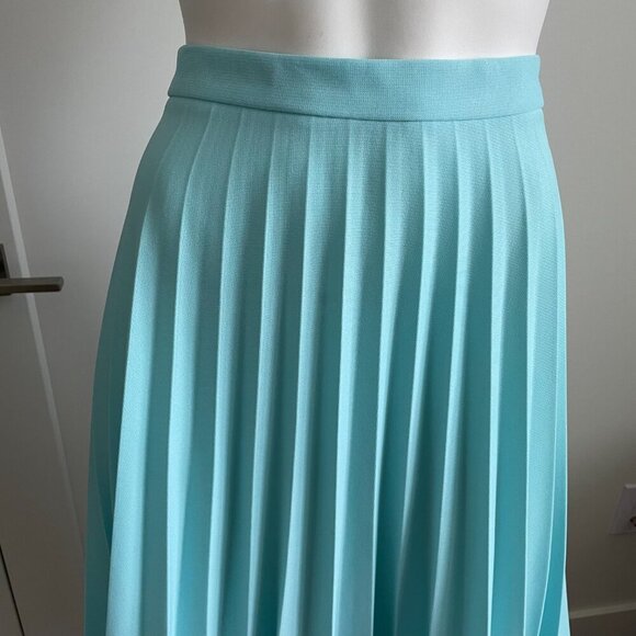 Vintage Act III Co-ordinates Pleated A-Line Skirt Soft Pastel Blue Sz XS - Picture 2 of 8